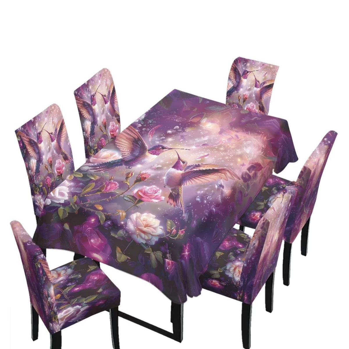 Dining Chair Covers and Dining Table Cloth Christmas Decor