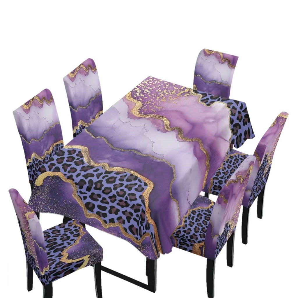 Dining Table Chair Covers 5 Pack, Removable Parsons Chair Slipcovers Dust Proof Tablecloths Scratch Resistant Seat Protector for Dining Room, Sunflower Honeycomb Bee Print Yellow