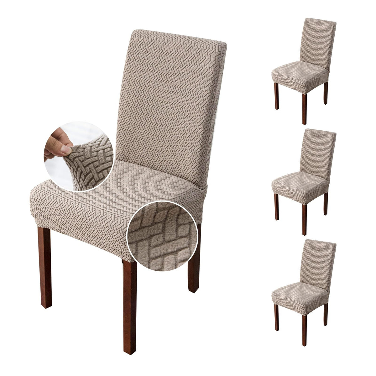 Genina Waterproof Chair Covers for Dining Room Chair Slipcovers Set of 4