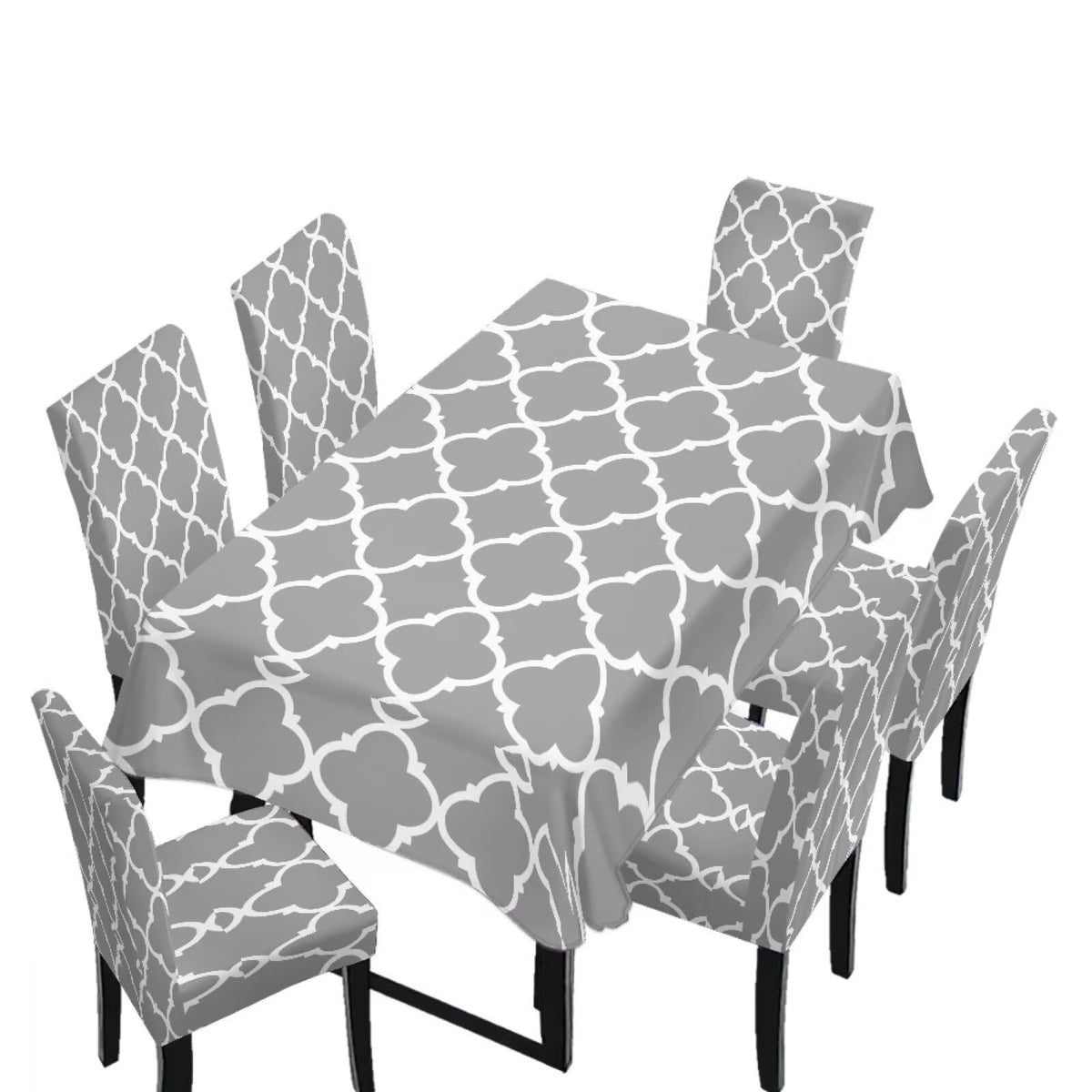 Dining Chair Covers and Dining Table Cloth Christmas Decor