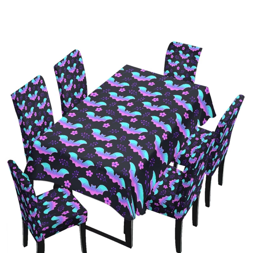 Dining Chair Covers and Dining Table Cloth Christmas Decor