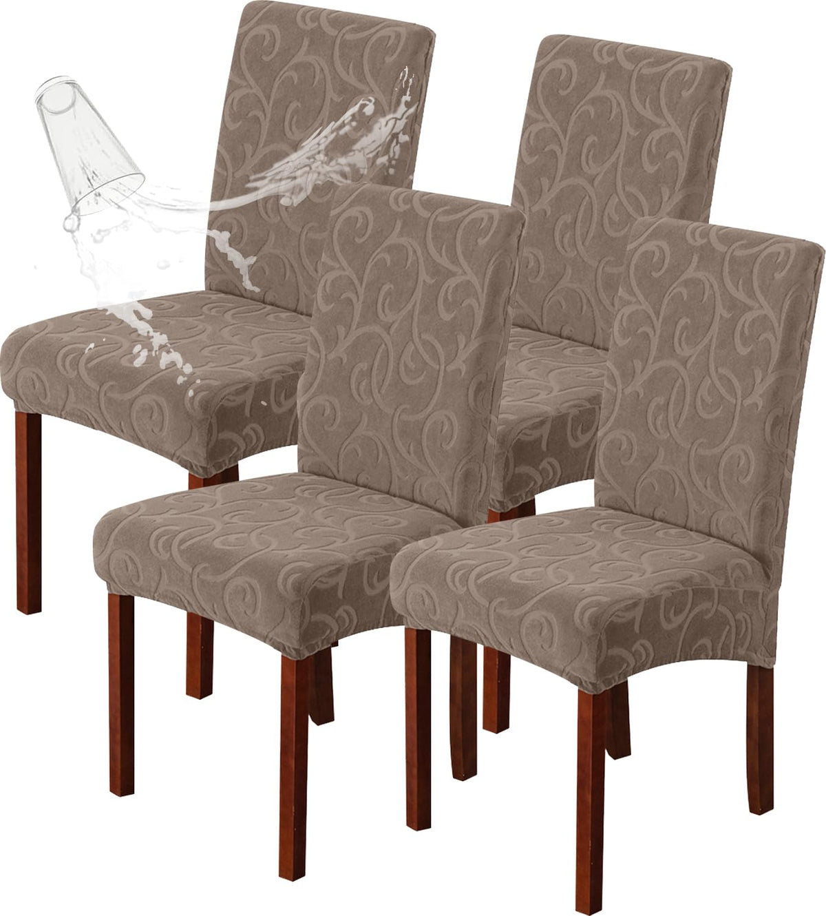 Waterproof Dining Room Chair Covers, Stretch Parsons Chair Slipcovers