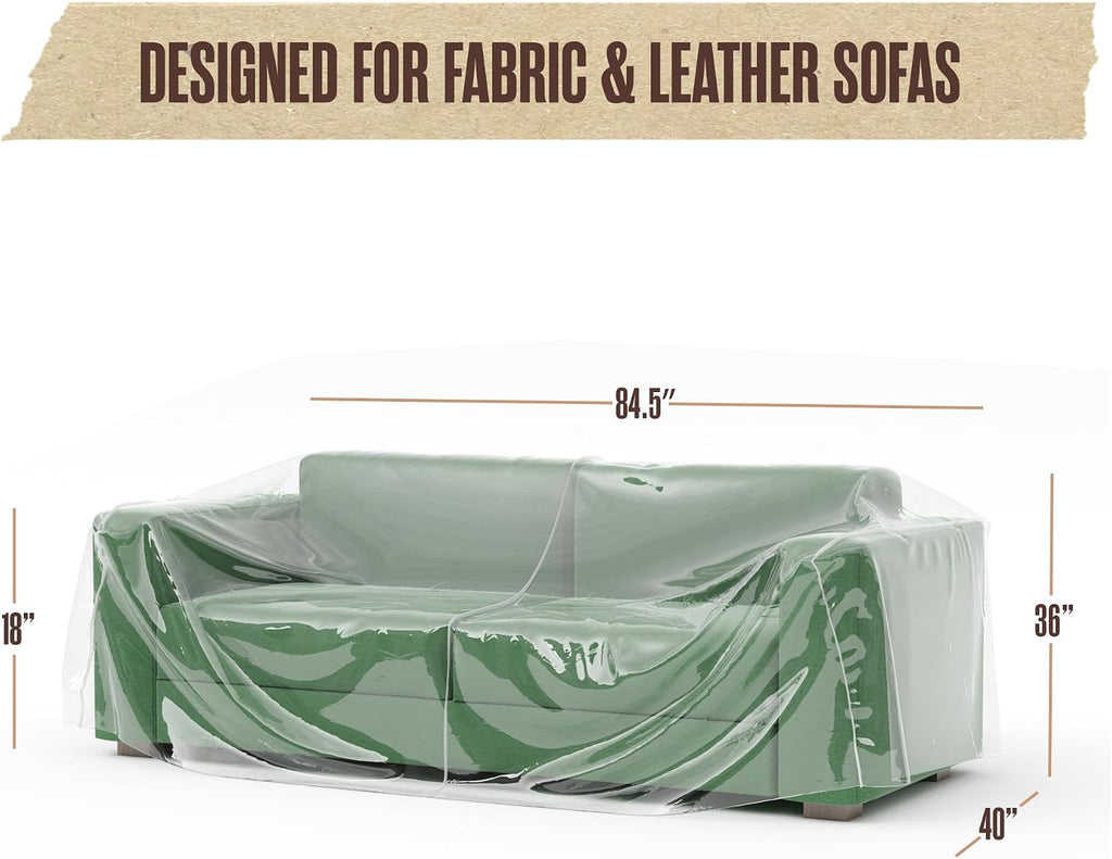 Plastic Couch Cover, Plastic Couch Covers for Pets, Cats, 84.5x40 x 36 IN