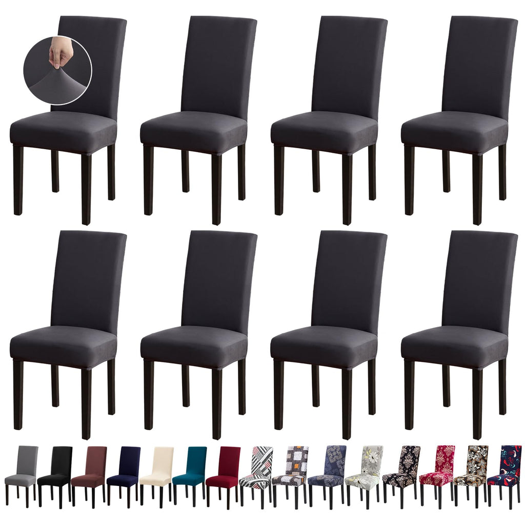 Chair Covers, Stretch Dining Room Chair Covers Set of 6, Removable Washable Dining Chair Slipcovers for Home, Hotel, Banquet