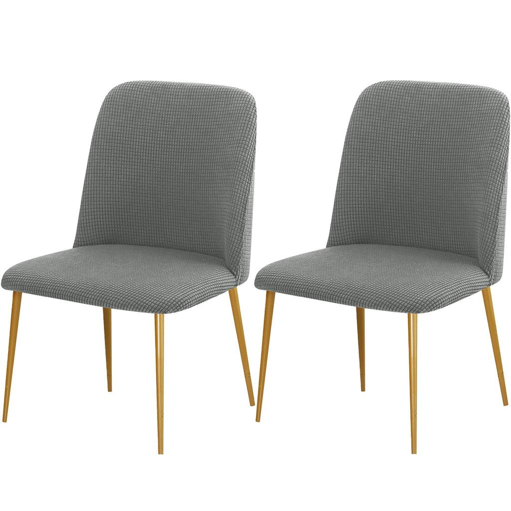 Gollense Curved Back Chair Covers for Dining Room, Mid Century Modern Chair Slipcovers, Semi Circle Back Chair Seat Protector for Kitchen Living Room (4, Beige)
