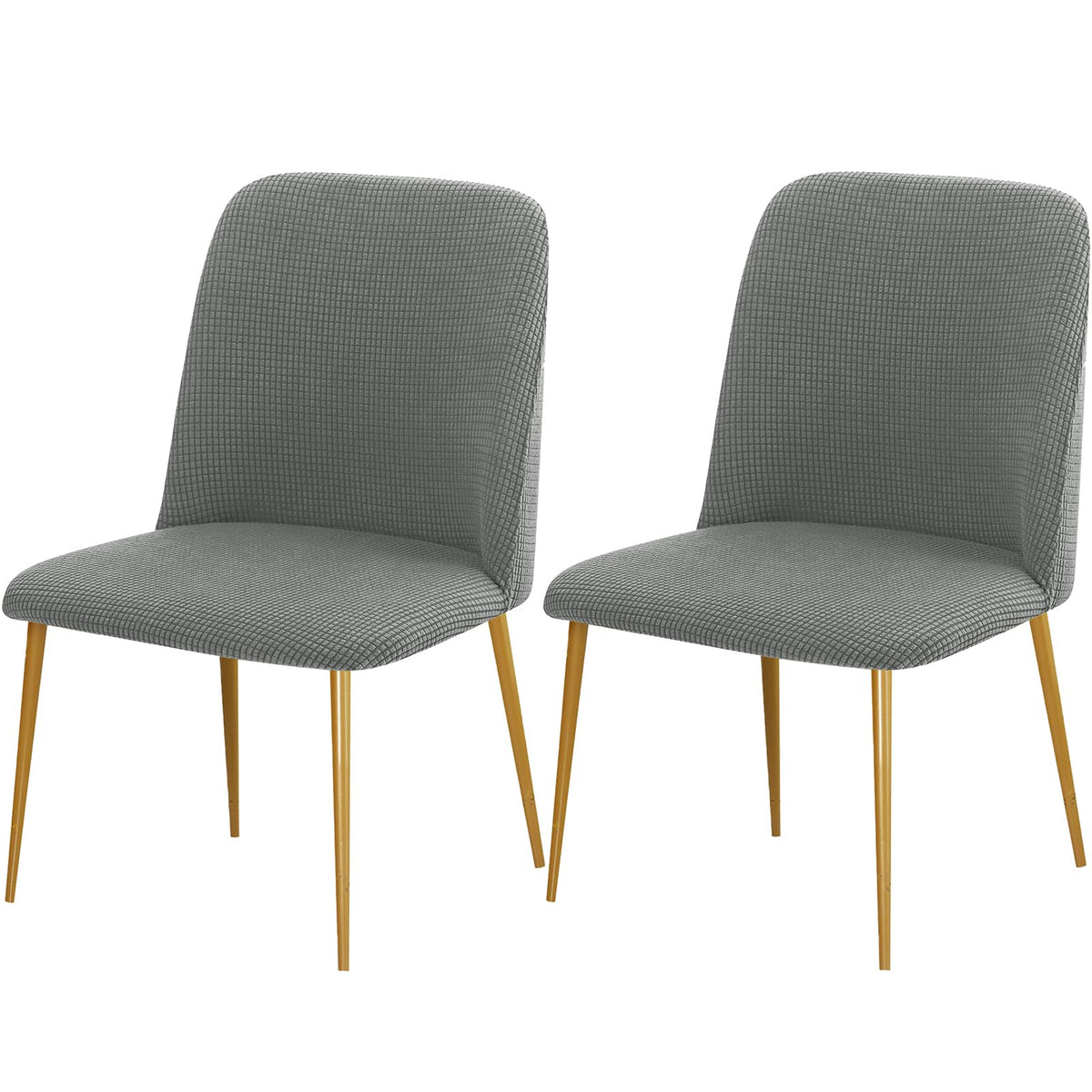 Gollense Curved Back Chair Covers for Dining Room, Mid Century Modern Chair Slipcovers, Semi Circle Back Chair Seat Protector for Kitchen Living Room (4, Beige)