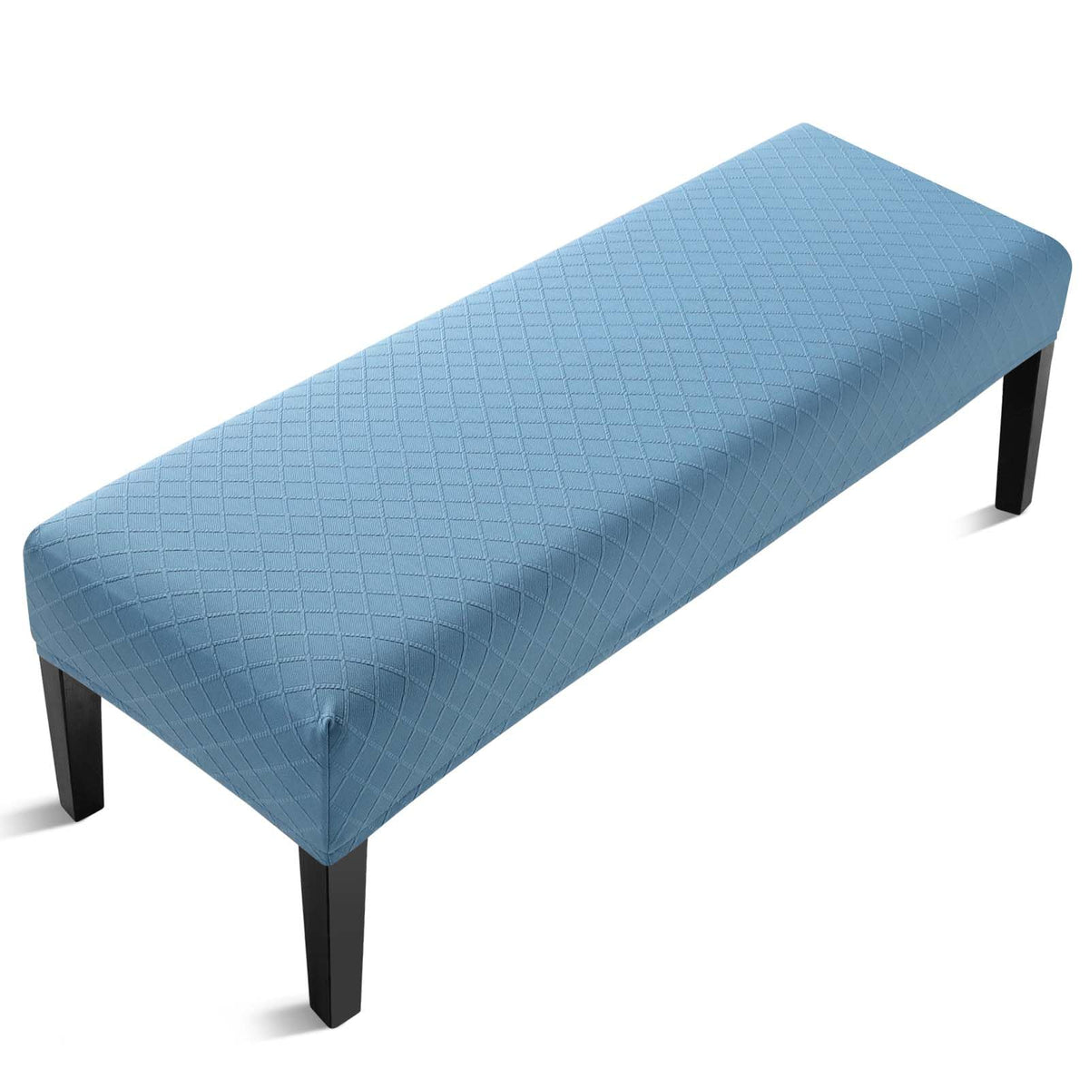 Fuloon Stretch Jacquard Dining Bench Cover - Anti-Dust Removable Bench Slipcover Washable Seat Cushion Protector for Bedroom, Kitchen, Hotel, Banquet (Beige)