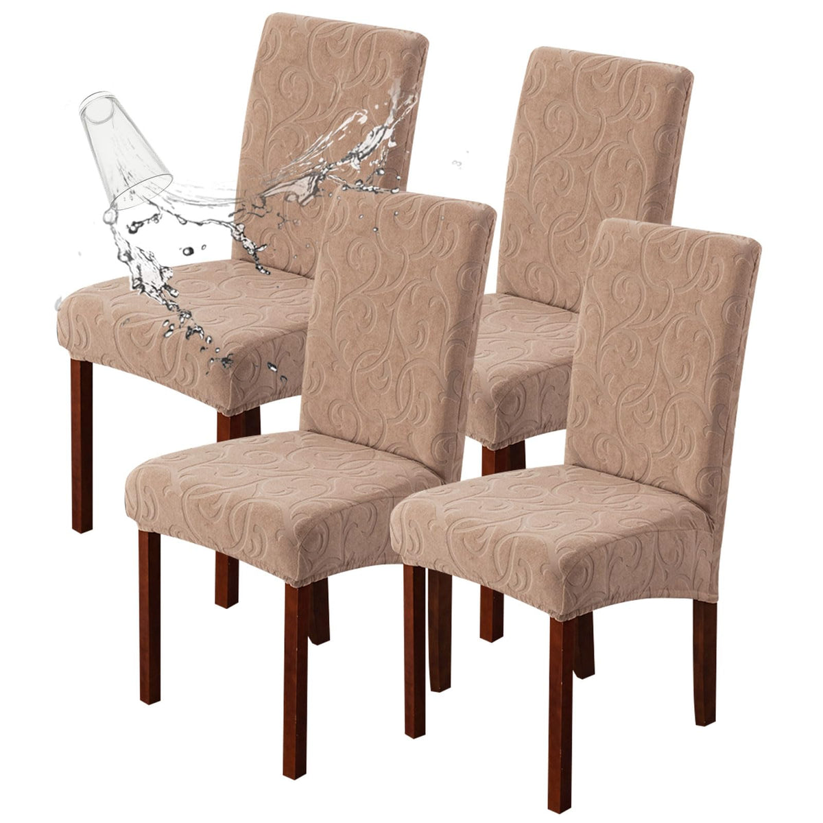 Waterproof Dining Room Chair Covers, Stretch Parsons Chair Slipcovers