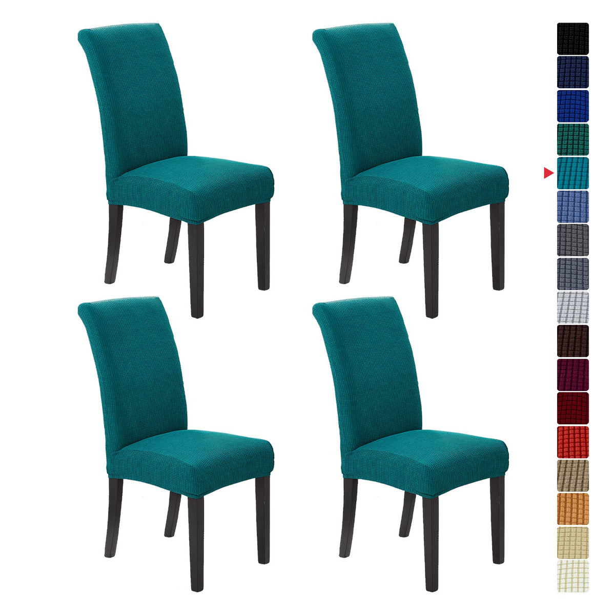 Stretch Chair Covers for Dining Room Set of 4, Removable Washable Dining Room Chair Covers, Dining Chair Slipcovers Seat Protector, Great for Home and Banquet Decor (Pureed Pumpkin, 4 Pack)
