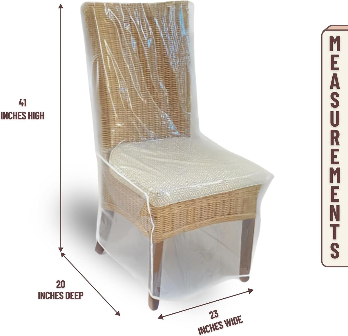 Evelots 6-Pack Clear PVC Dining Chair Covers, Spill-Resistant Protectors