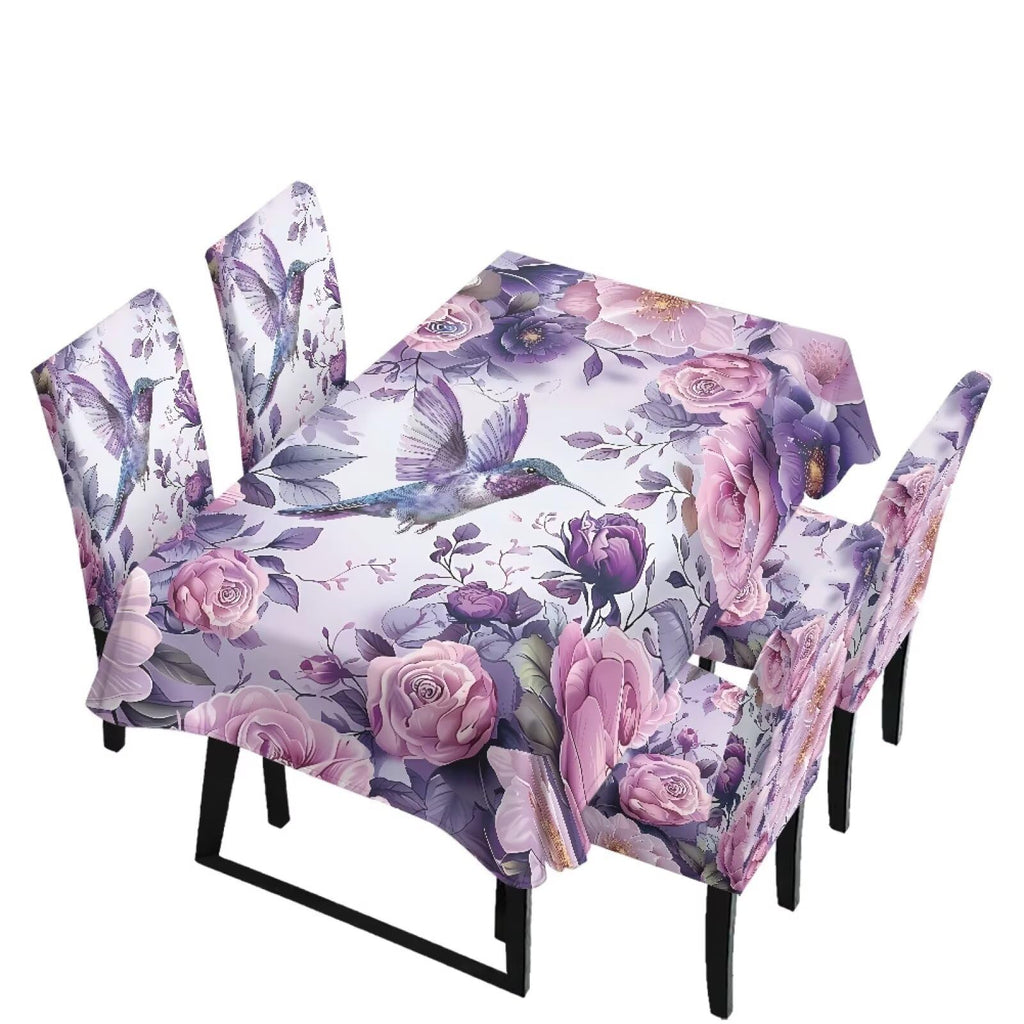 Dining Chair Covers and Dining Table Cloth Christmas Decor