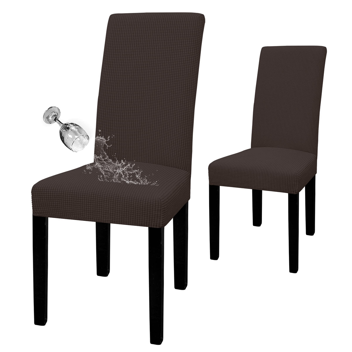 Easy-Going 100% Waterproof Dining Room Chair Covers Set of 6, Large