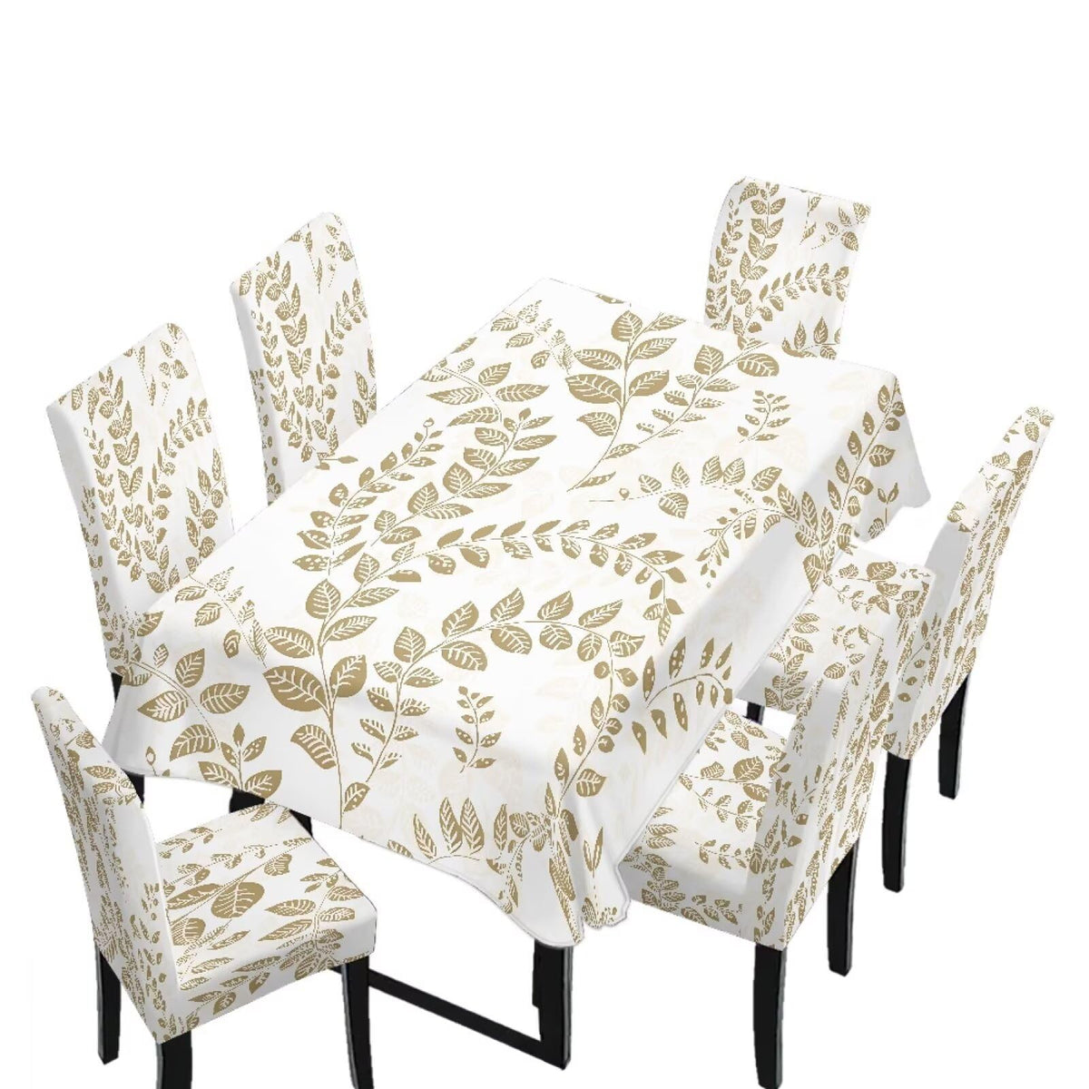 ZDCUSTOM Vintage Table Cloth and Chair Cover Set of 4 Sunflower Tablecloths Rectangular Elegant Chair Covers for Dining Chairs Stain Resistant Decoration