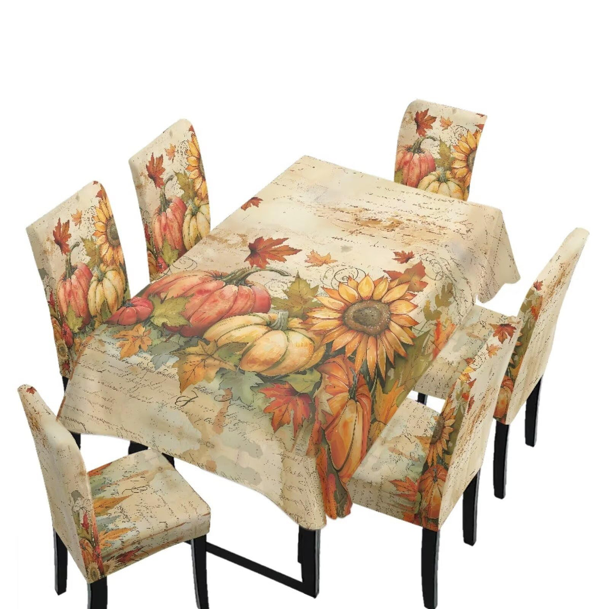 Maple Leaf Dining Table & Chair Cover Rectangle Dining Table Decor