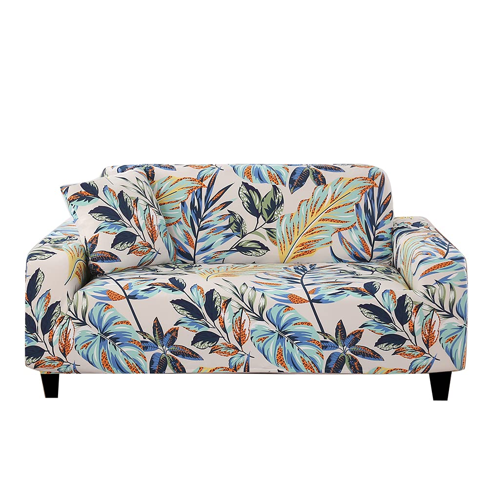 HOOBUY Printed Sofa Cover Stretch Couch Covers Patterned Loveseat Slipcovers for 2 Seater Cushion Couch Love Seat Set (BXMY, 2 Seater/Loveseat)