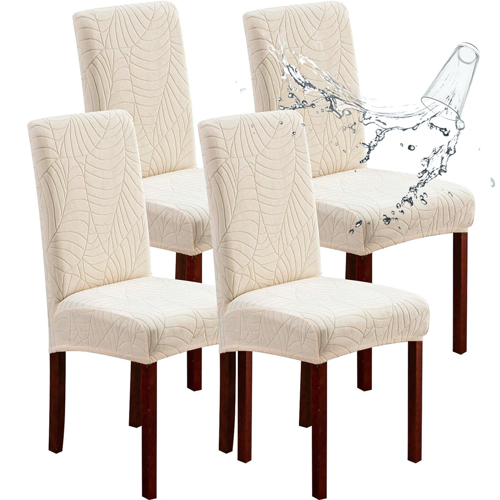 Genina Waterproof Dining Chair Covers Set of 4 Parsons Chair Slipcovers