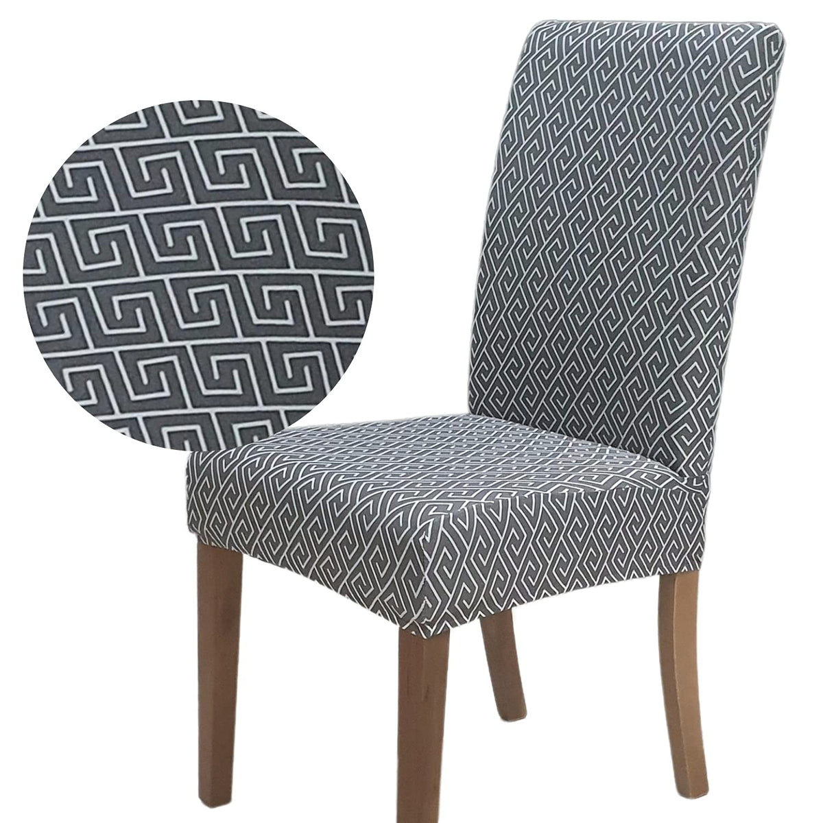 SPRINGRICO Chair Covers for Dining Room Set of 4, Stretch Dining Chair Cover, Washable Spandex Kitchen Parsons Chair Slipcovers, Removable Seat Protector for Home or Party (4 Pack, Lotus Gray)