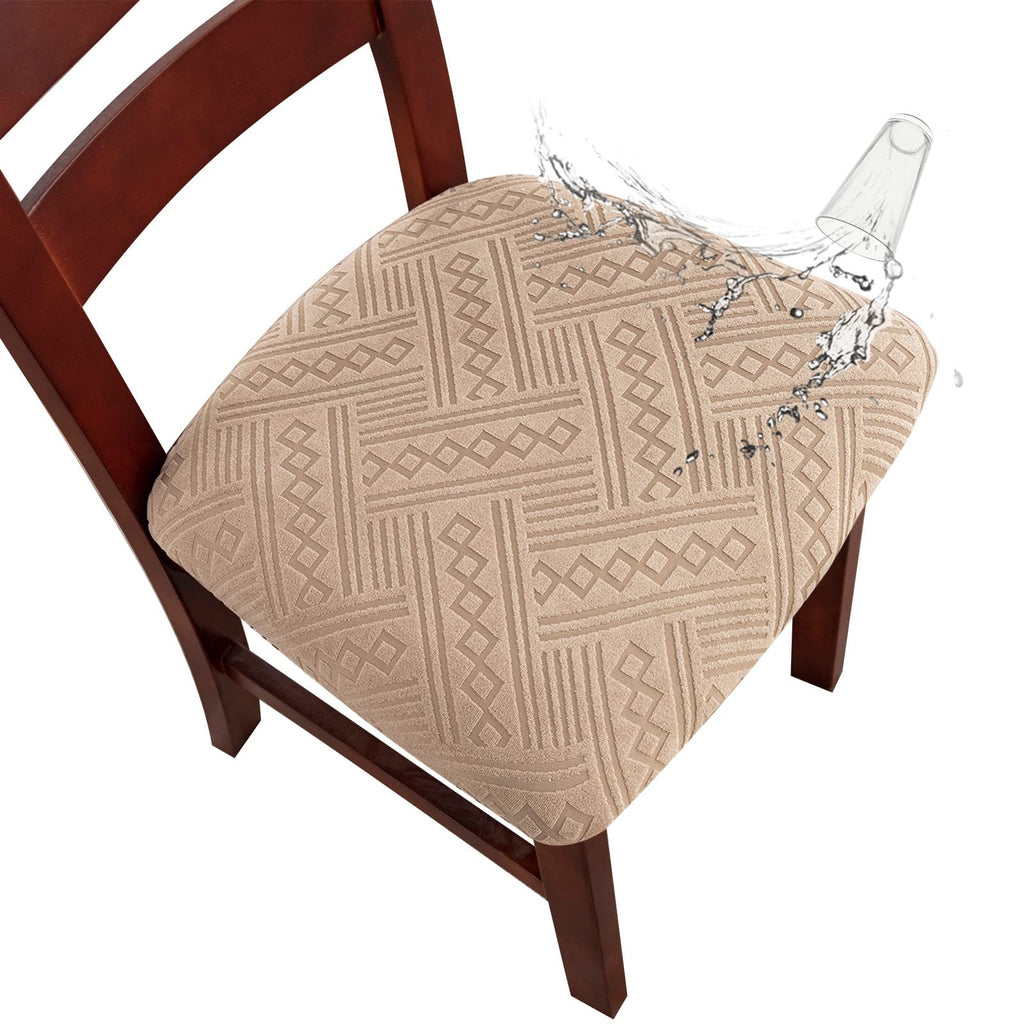 Genina Chair Seat Covers Waterproof Dining Room Chair Covers, 4 Pack
