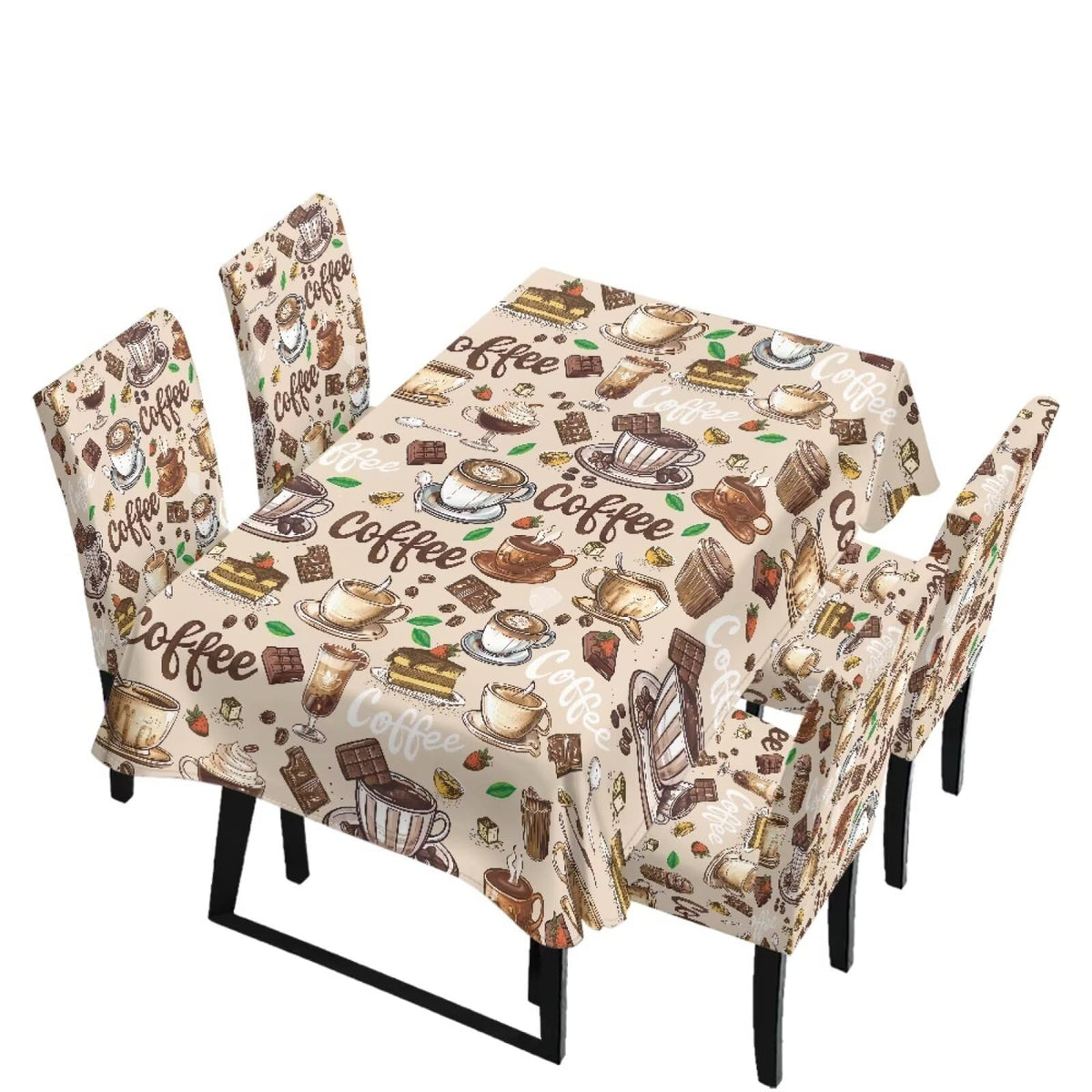 Dining Seat Slipcovers for Easter Decor Set of 7 Includes Tablecloths and Stretch Removable Dining Room Chair Covers Stain Resistant Table Protector, Easter Egg Love Heart Gnome Print