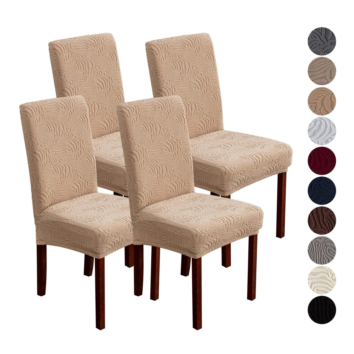 Dining Chair Covers Set of 6, Stretch Parsons Chair Slipcovers