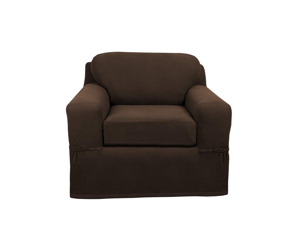 Maytex Pixel 2 Piece Loveseat Slipcover, Black