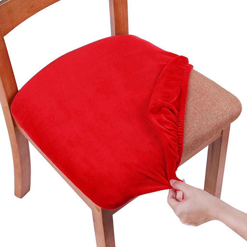 Smiry Velvet Seat Covers for Dining Room Chair Set of 4