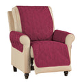 Collections Etc Embossed Ogee Pattern Quilted Furniture Cover Burgundy Loveseat