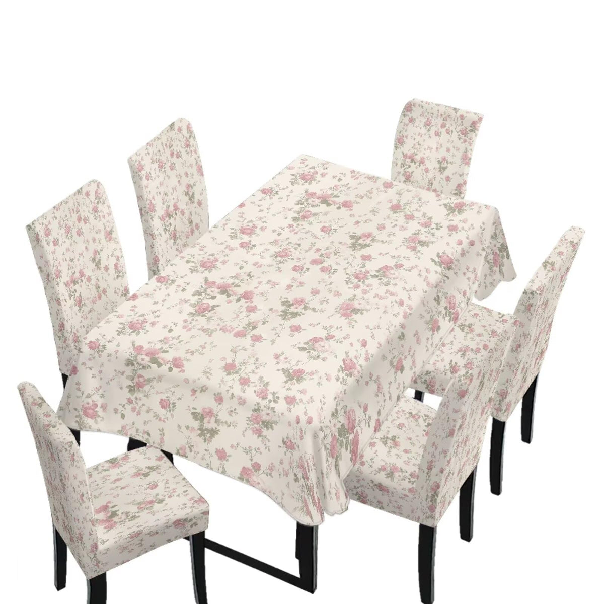 Stretch Dining Table Cloth and Chair Covers Set, 4 Seater Table Cover Anti-Wrinkle Parsons Chair Slipcovers Machine Washable Seat Protector for St. Patrick's Day Decor, Green Shamrock
