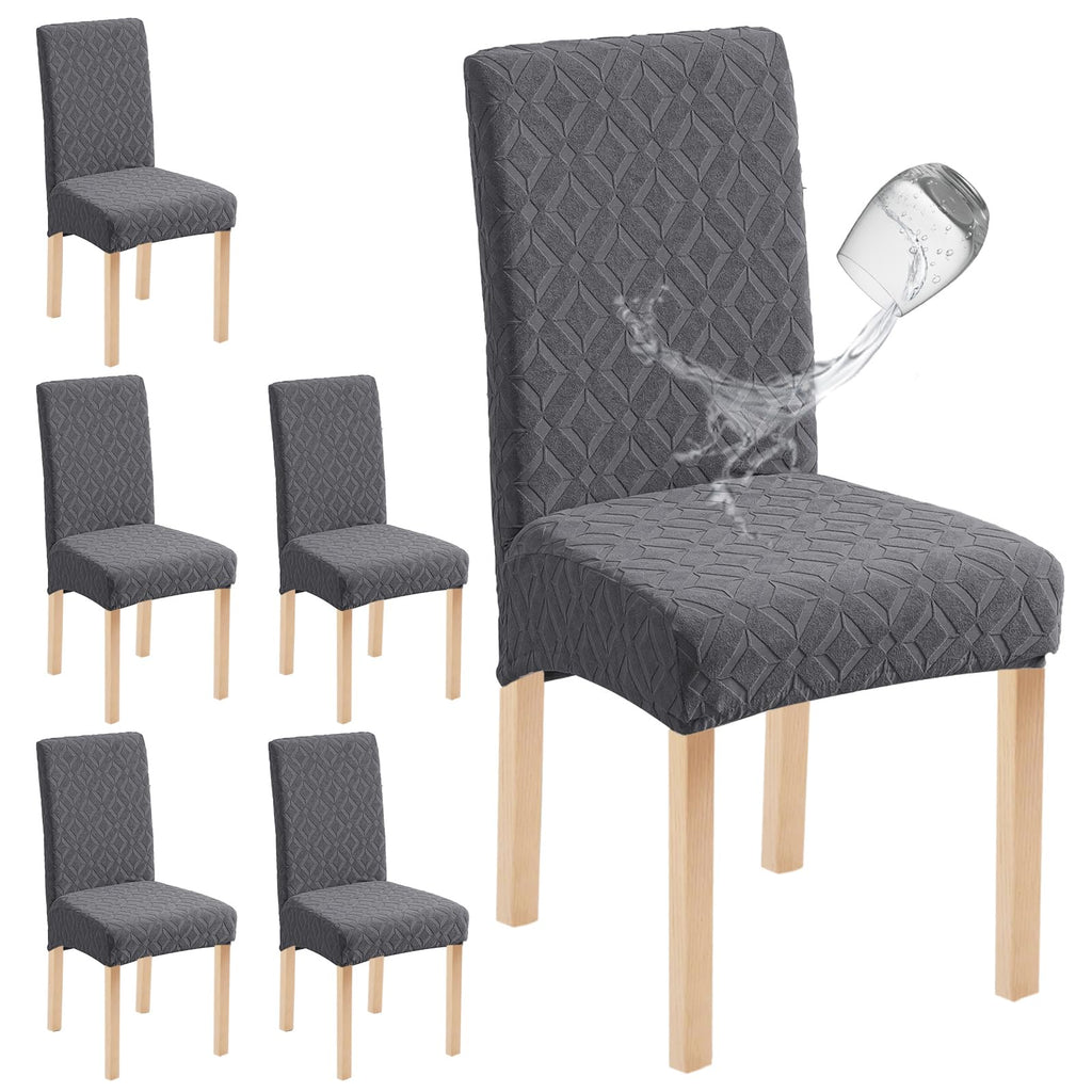 Genina Waterproof Dining Chair Covers Set of 4, Stretch Chair Slipcovers