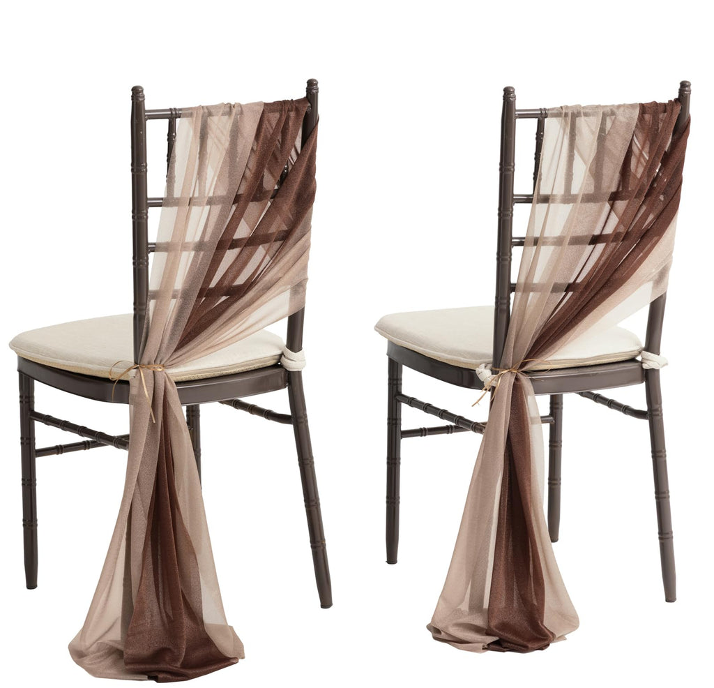 Ling's moment Chair Sashes Wedding Aisle Decorations Sage Milky Green 16pcs
