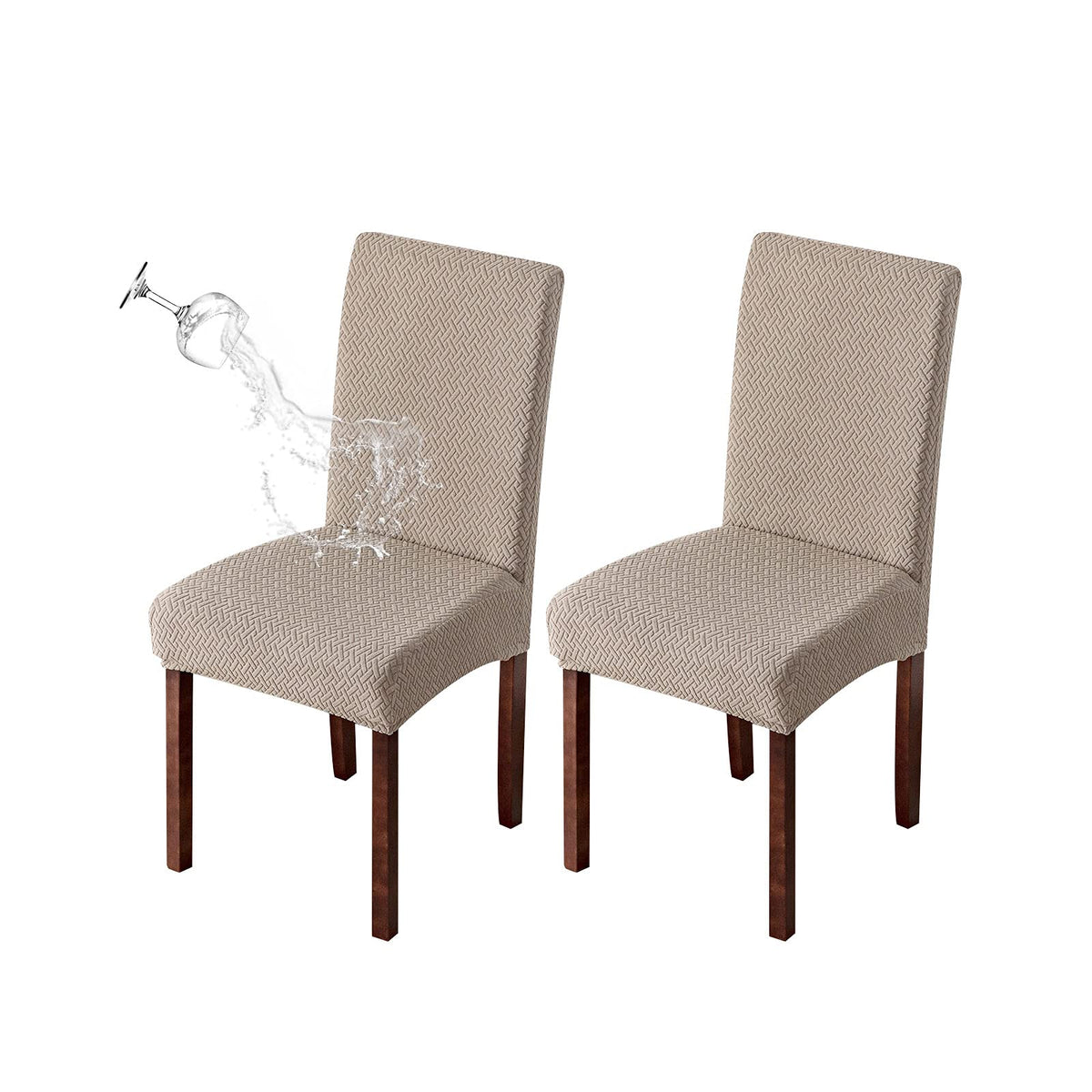 Genina Waterproof Chair Covers for Dining Room Chair Slipcovers Set of 4
