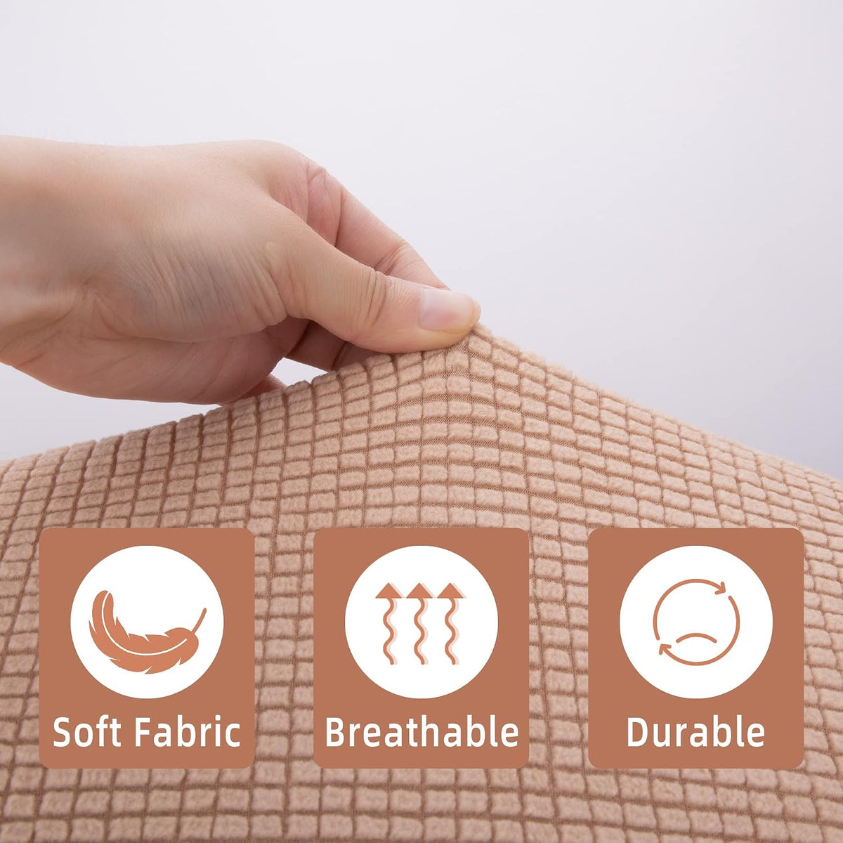 Tlswshsy RV Dinette Cushion Covers-Stretchable Loveseat Sofa Furniture Protector -Elastic Camper Cushion Slipcoversfor RV Camper Car Bench (Khak)