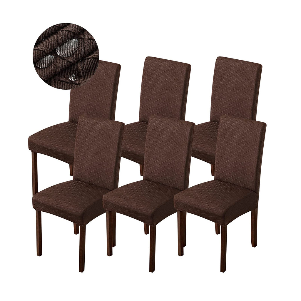 Genina Waterproof Chair Covers for Dining Room Dining Chair Covers Kitchen Parsons Chair Cover (Beige, 4 PCS)