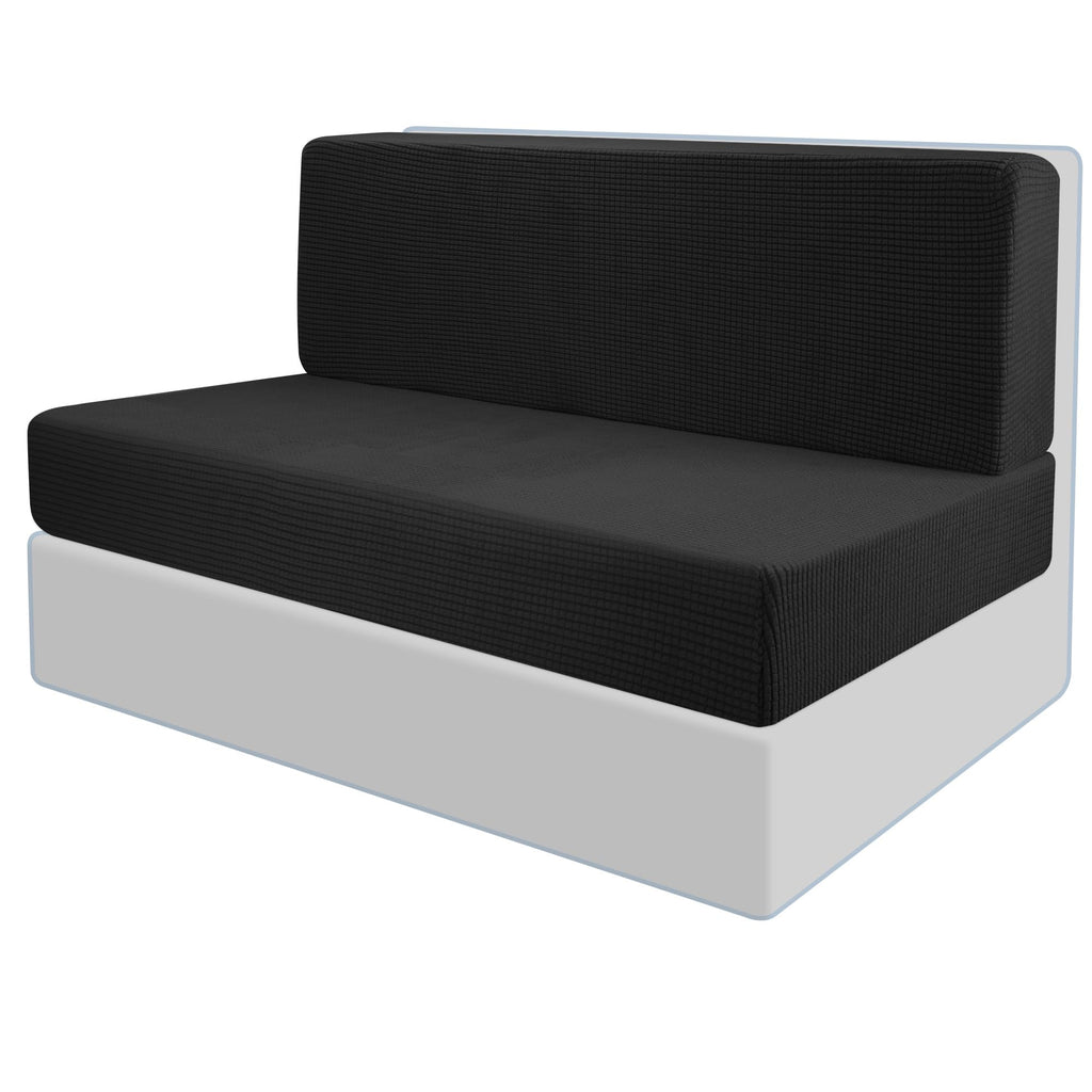 Tlswshsy RV Dinette Cushion Covers-Stretchable Loveseat Sofa Furniture Protector -Elastic Camper Cushion Slipcoversfor RV Camper Car Bench (Khak)