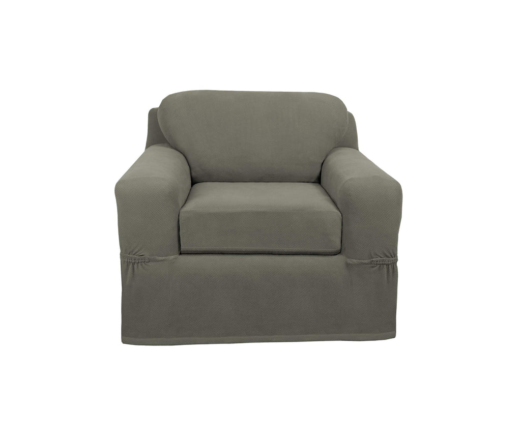 Maytex Pixel 2 Piece Loveseat Slipcover, Black