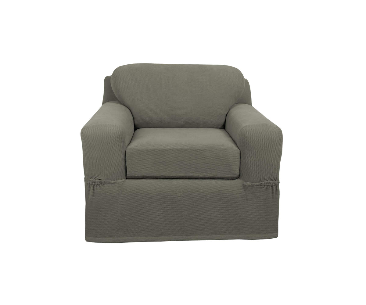 Maytex Pixel 2 Piece Loveseat Slipcover, Black