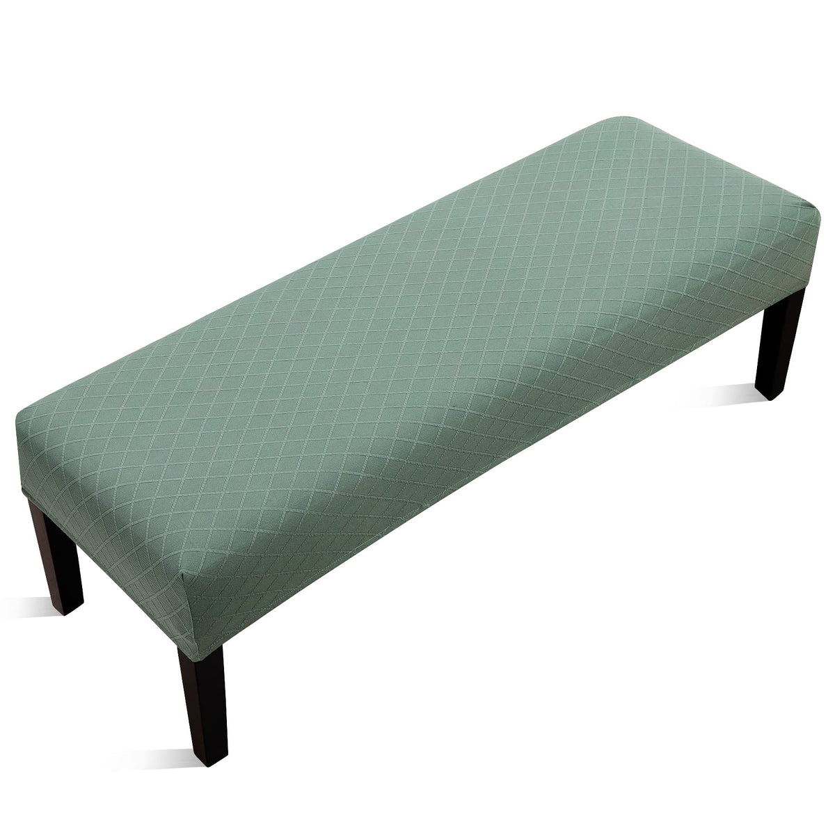Fuloon Stretch Jacquard Dining Bench Cover - Anti-Dust Removable Bench Slipcover Washable Seat Cushion Protector for Bedroom, Kitchen, Hotel, Banquet (Beige)