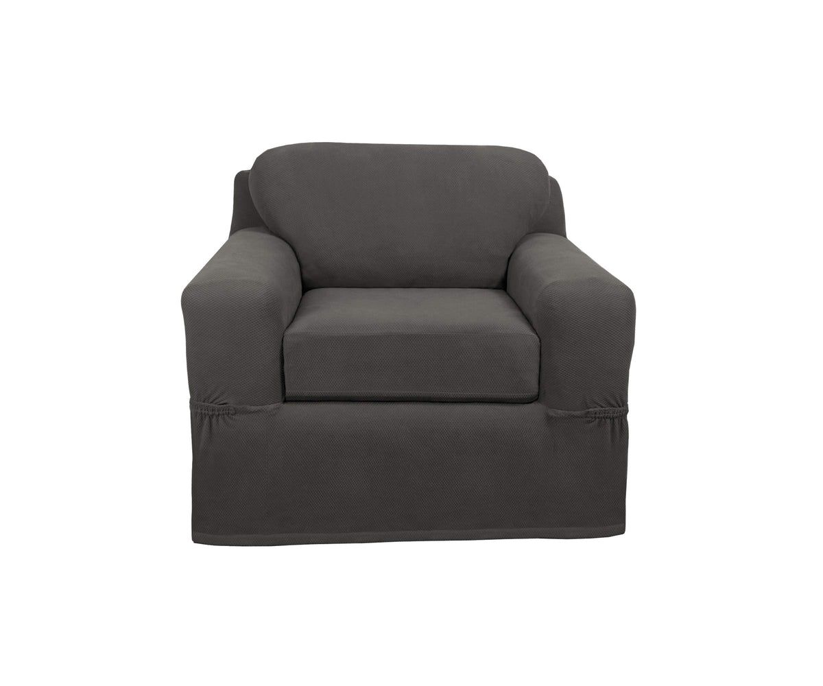Maytex Pixel 2 Piece Loveseat Slipcover, Black