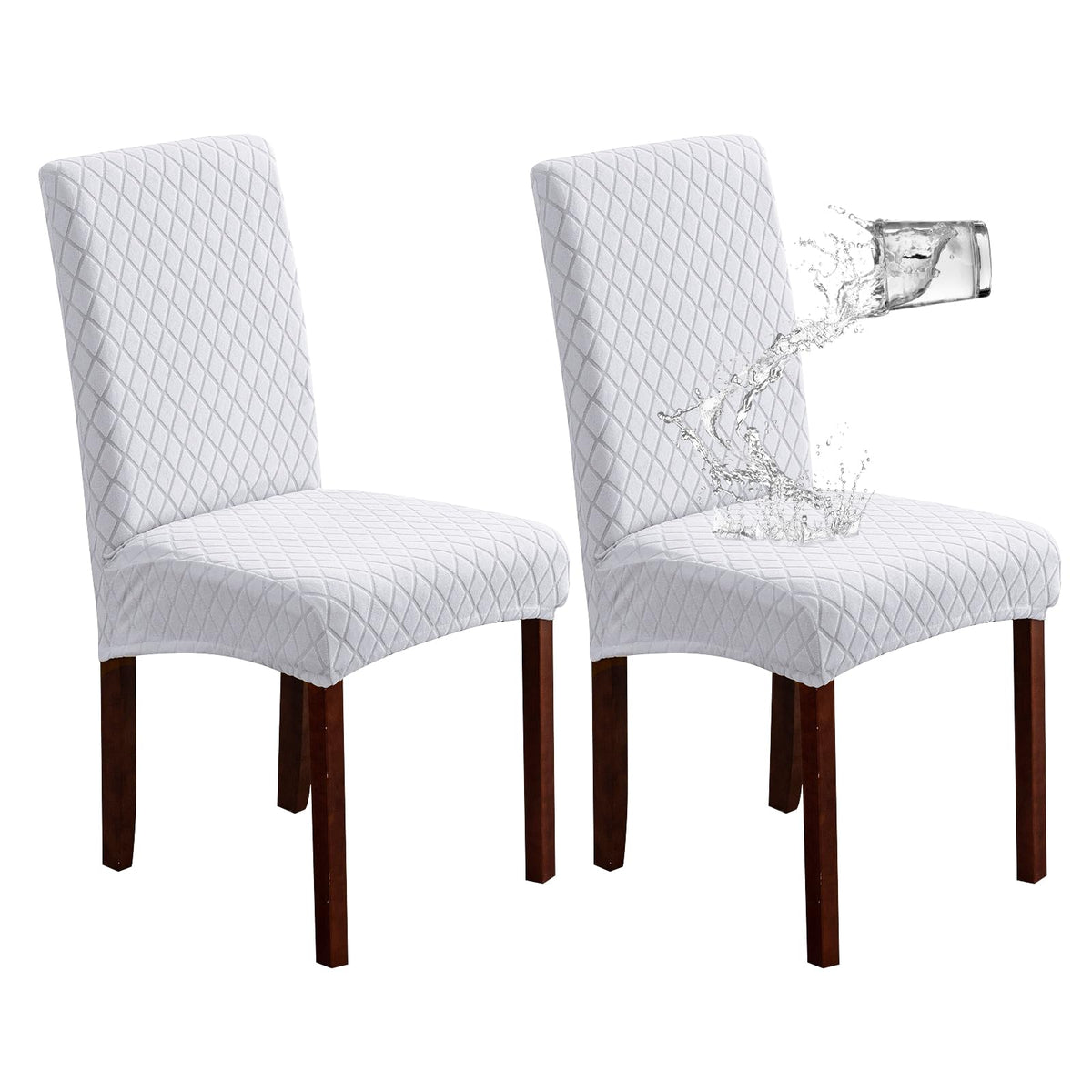 Genina Waterproof Dining Chair Covers Set of 4 Parsons Chair Slipcovers