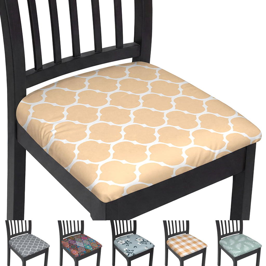 Stretch Chair Seat Covers Set of 4 for Dining Living Room Kitchen Chairs Universal Washable Slipcover Protector Forros Fundas Cobertores para Sillas De Comedor Party Home Decor Gift
