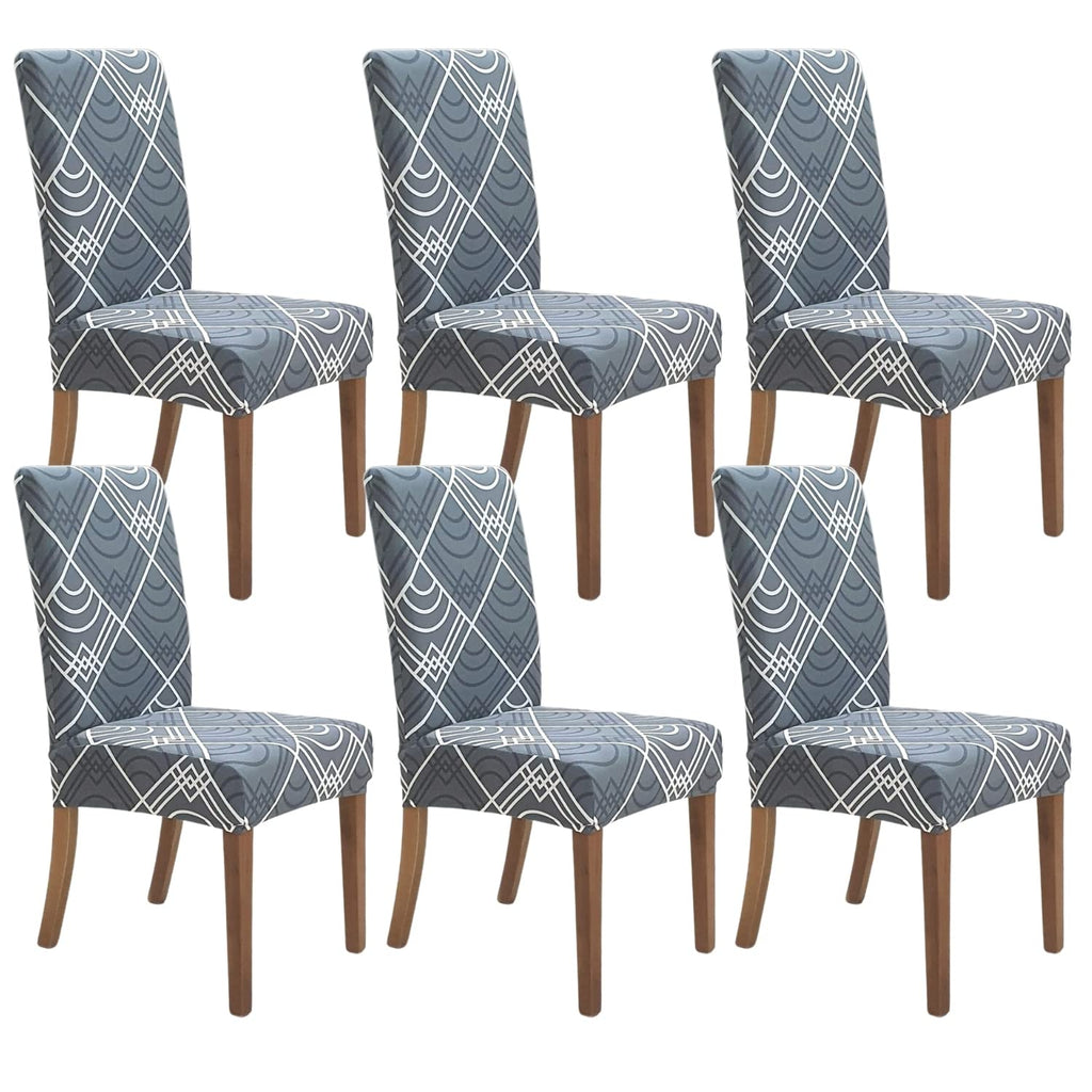 SPRINGRICO Chair Covers for Dining Room Set of 4, Stretch Dining Chair Cover, Washable Spandex Kitchen Parsons Chair Slipcovers, Removable Seat Protector for Home or Party (4 Pack, Lotus Gray)