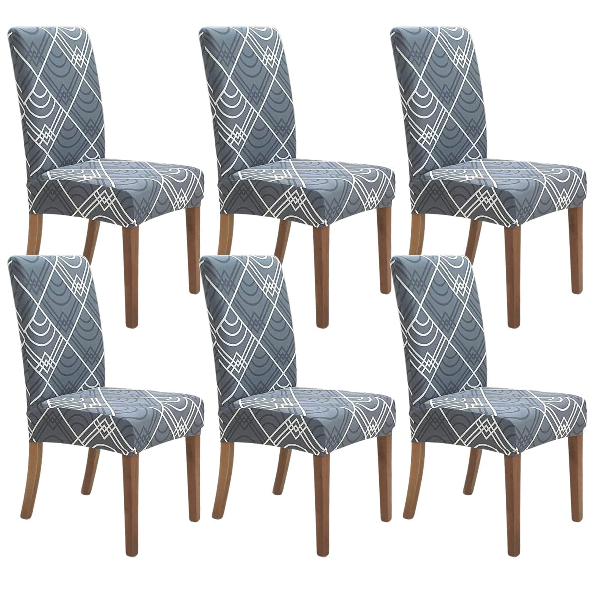 SPRINGRICO Chair Covers for Dining Room Set of 4, Stretch Dining Chair Cover, Washable Spandex Kitchen Parsons Chair Slipcovers, Removable Seat Protector for Home or Party (4 Pack, Lotus Gray)