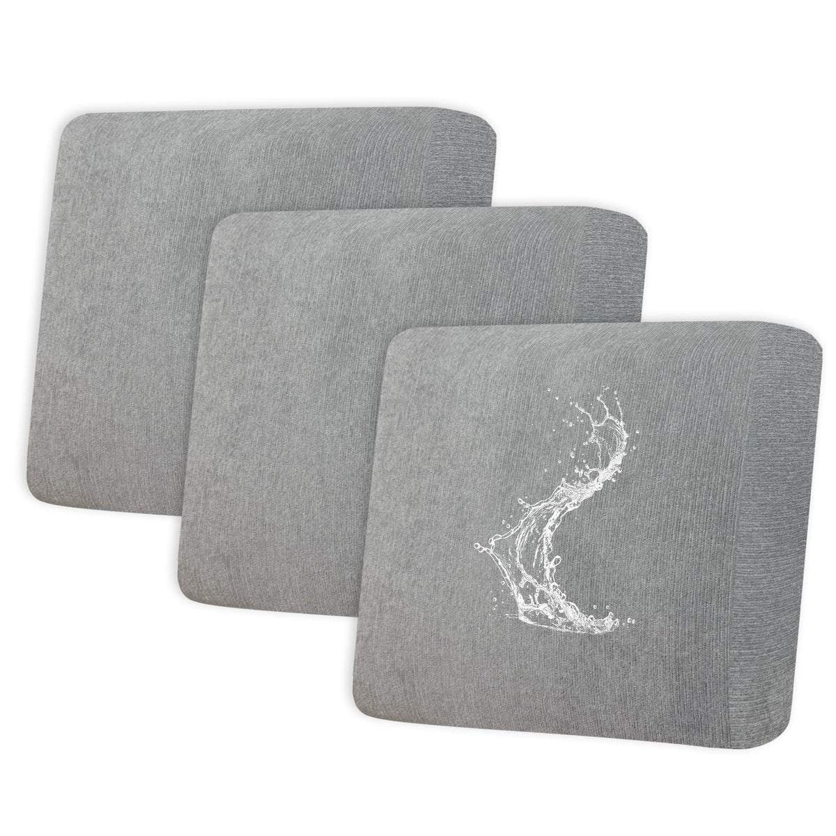 Waterproof RV Dinette Cushion Covers - Stretch Fabric Camper Seat Slipcover Replacement, Washable RV Couch Cover Designed for Camper Car Bench (Loveseat 2 Bench Cover, Blue Grey)