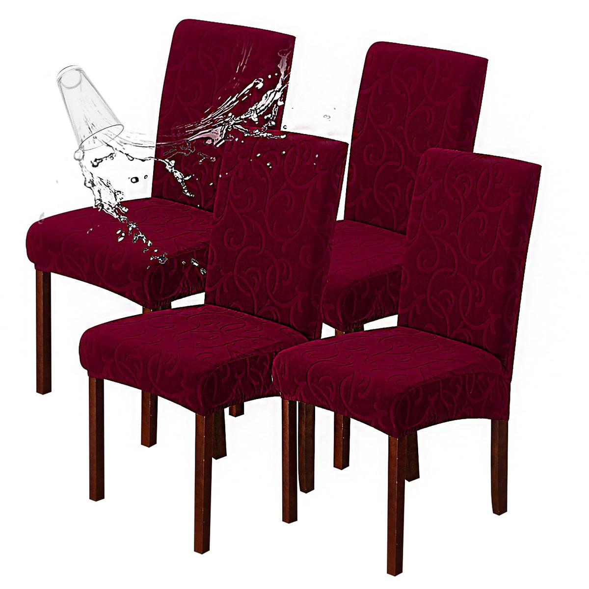 Waterproof Dining Room Chair Covers, Stretch Parsons Chair Slipcovers