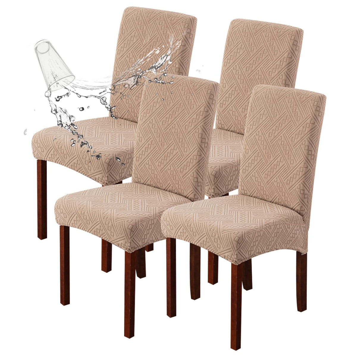 Waterproof Dining Room Chair Covers, Stretch Parsons Chair Slipcovers