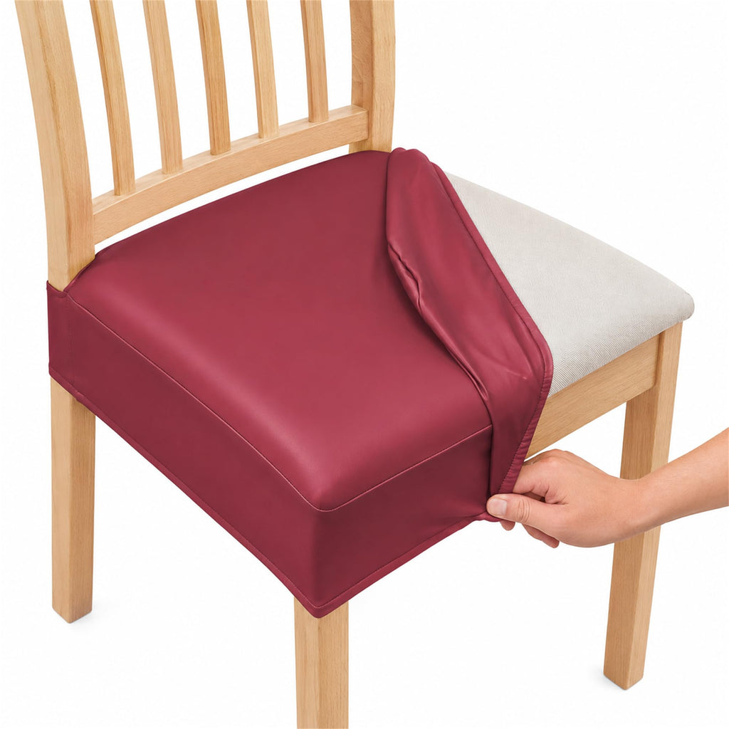 NILUOH Waterproof Seat Covers for Dining Room Chairs, 4 Pack Coffee