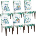 Preboun 6 Pcs Fall Chair Covers Pumpkin Dining Chair Slipcover Thanksgiving