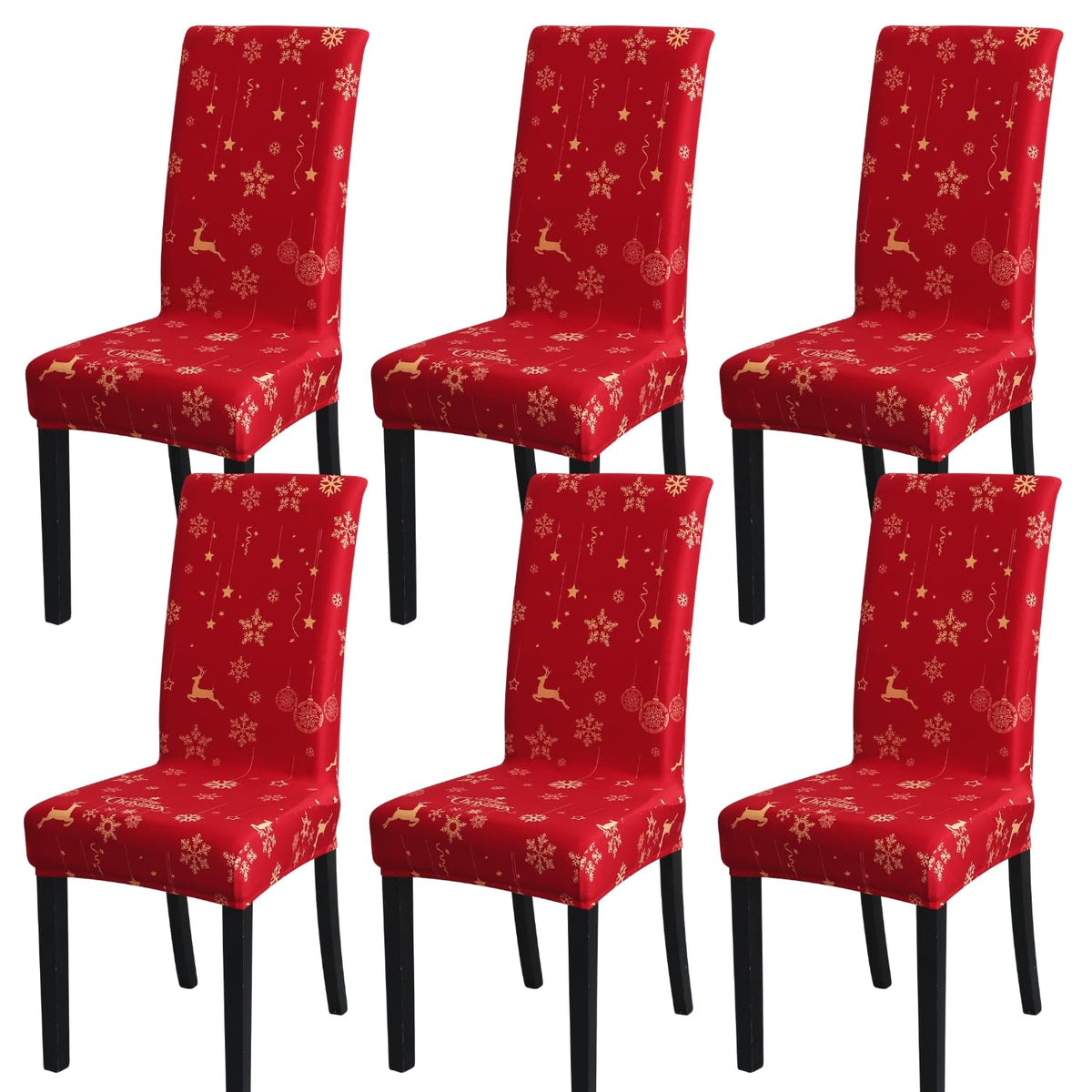 SPRINGRICO Chair Covers for Dining Room Set of 4, Stretch Dining Chair Cover, Washable Spandex Kitchen Parsons Chair Slipcovers, Removable Seat Protector for Home or Party (4 Pack, Lotus Gray)