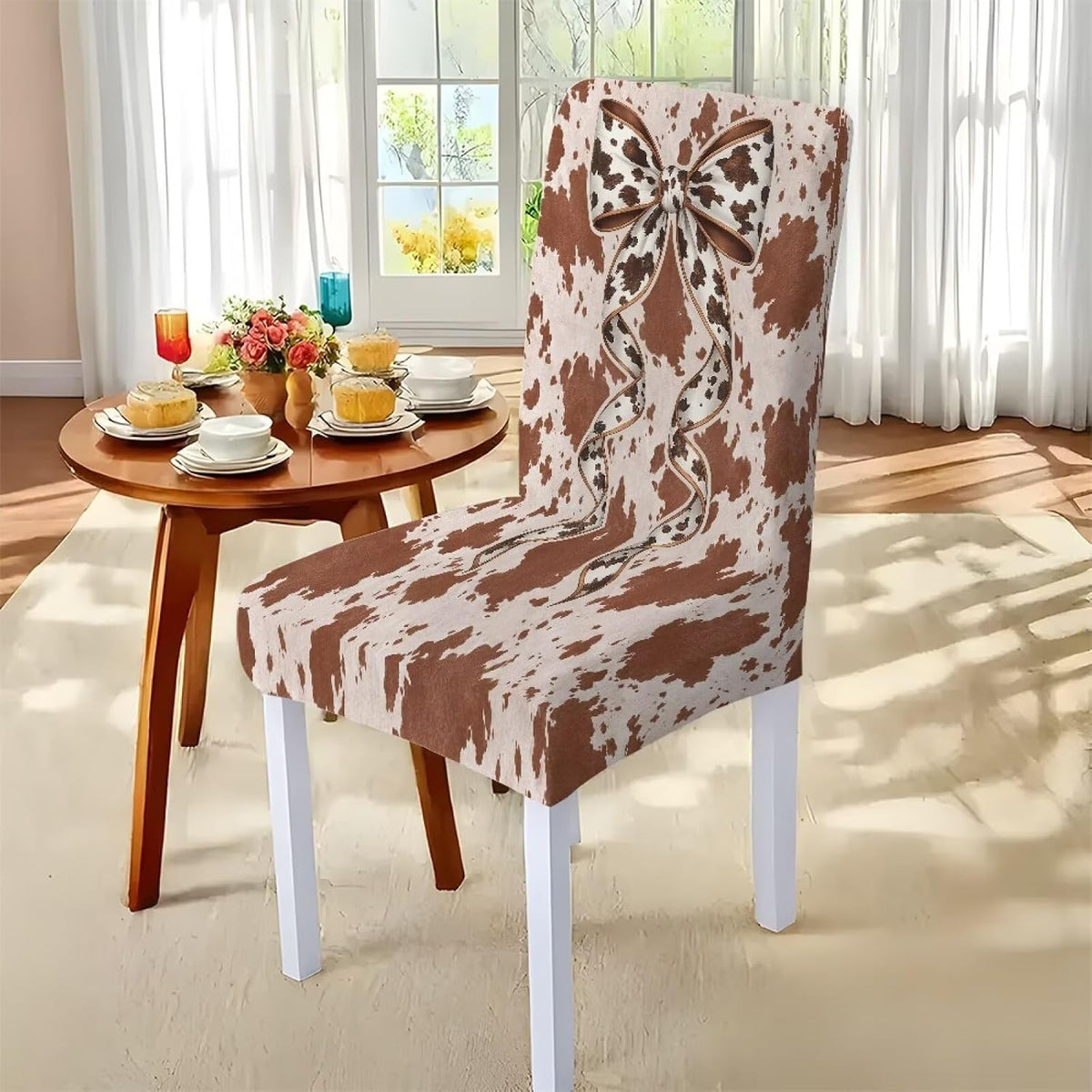 Dining Chair Covers and Dining Table Cloth Christmas Decor