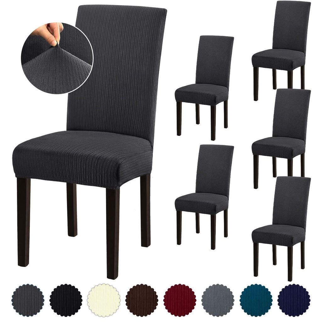 Stretch Dining Room Chair Covers Set of 6, Removable Washable Chair Covers for Dining Chairs,Dining Room, Hotel, Ceremony